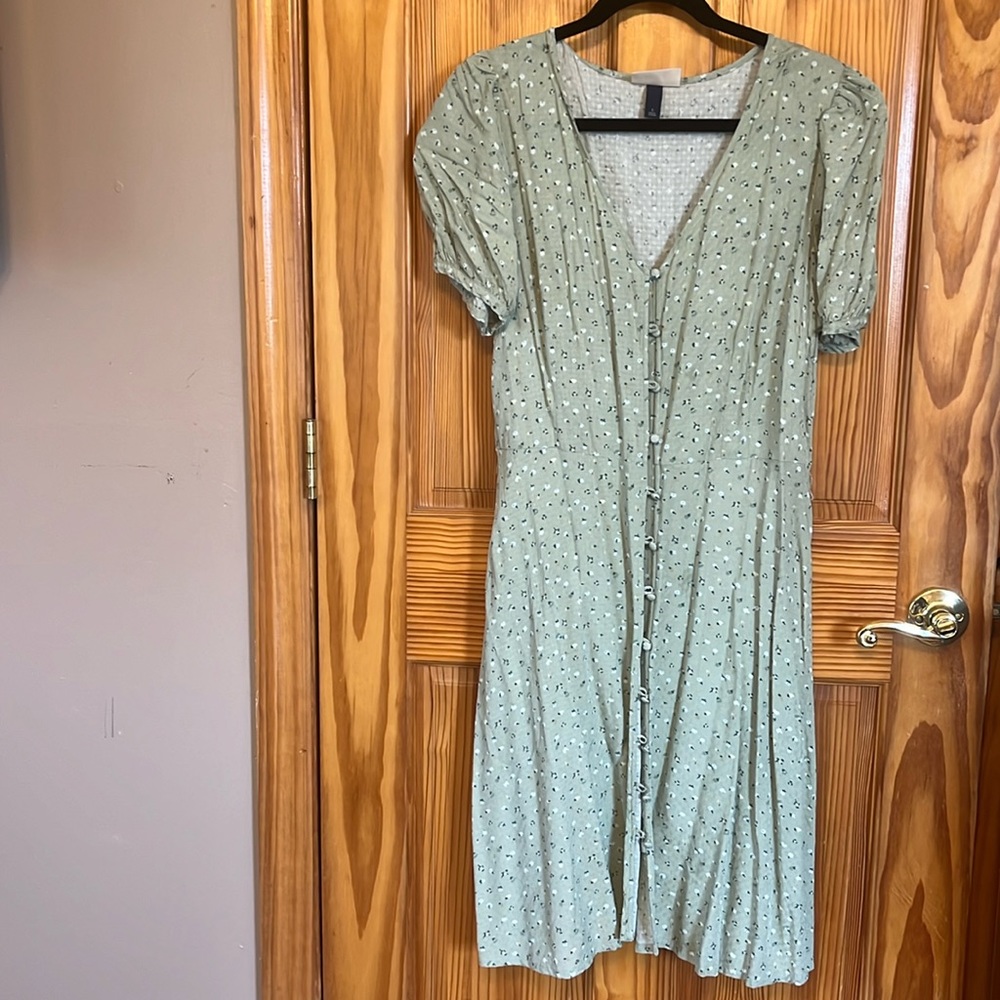 Sage green sun dress